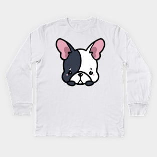 Spotted French bulldog breed kawaii cute adorable Kids Long Sleeve T-Shirt